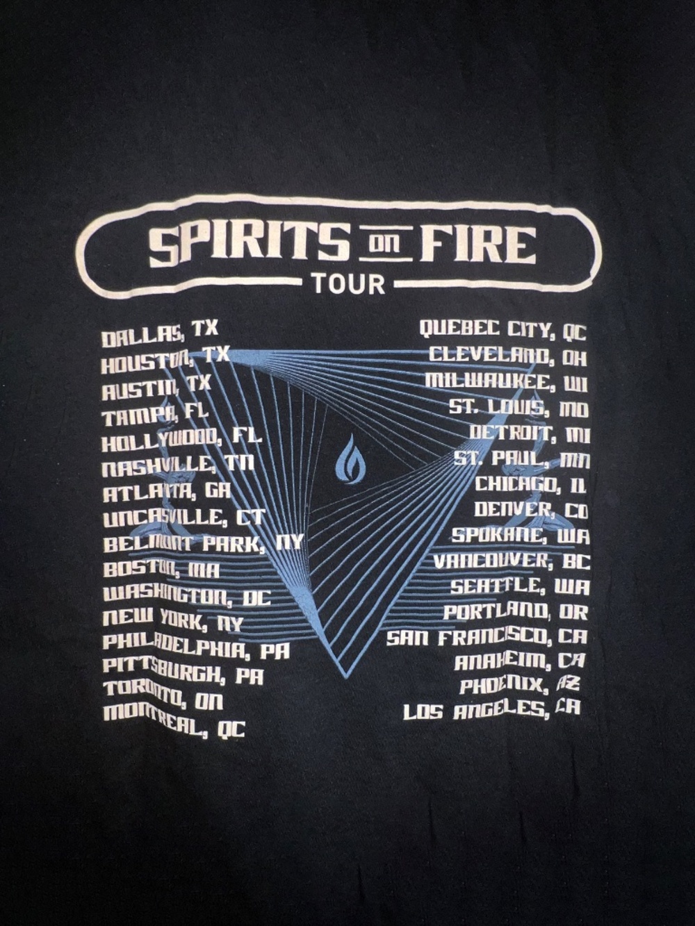 Unisex: Black “Smashing Pumpkins, Spirits of Fire” Concert T-Shirt - Picture 4 of 5